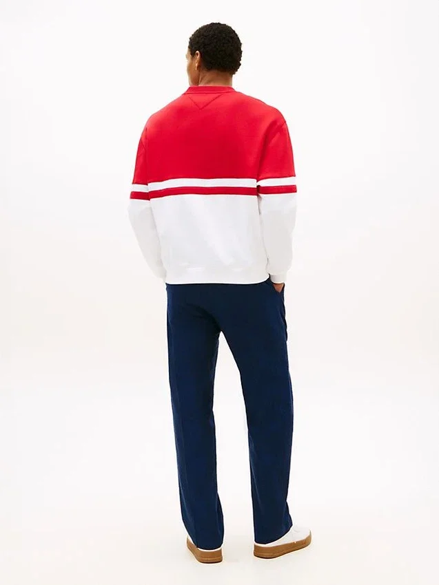 Camisola com bloco de cores e logótipo Tommy Camisola com bloco de cores e logótipo Tommy