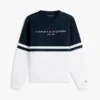 Camisola com bloco de cores e logótipo Tommy Camisola com bloco de cores e logótipo Tommy