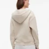 Camisola com capuz e fecho de correr de corte descontraído Camisola com capuz e fecho de correr de corte descontraído