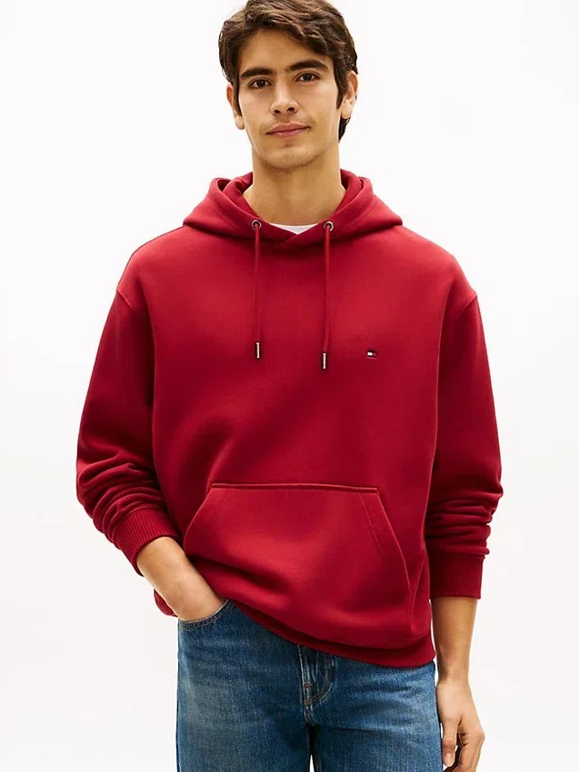 Camisola com capuz e logótipo da bandeira nas costas Camisola com capuz e logótipo da bandeira nas costas
