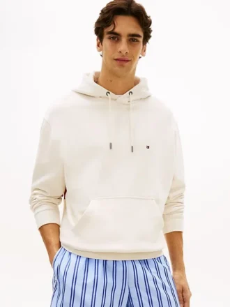 Camisola com capuz e logótipo da bandeira nas costas
