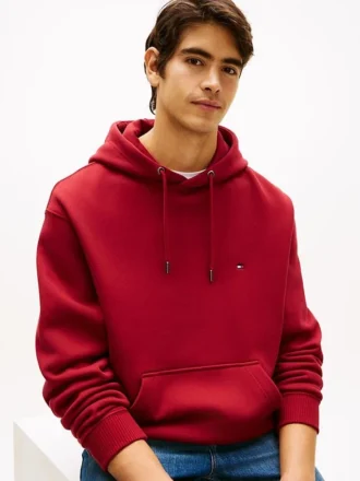 Camisola com capuz e logótipo da bandeira nas costas