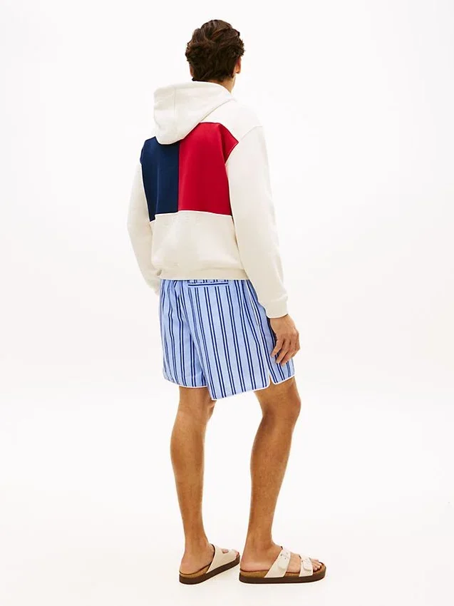 Camisola com capuz e logótipo da bandeira nas costas Camisola com capuz e logótipo da bandeira nas costas