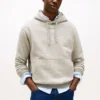 Camisola com capuz e logótipo Hilfiger Crest em tom mesclado Camisola com capuz e logótipo Hilfiger Crest em tom mesclado