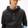 Camisola com capuz e logótipo Hilfiger Crest em tom mesclado Camisola com capuz e logótipo Hilfiger Crest em tom mesclado