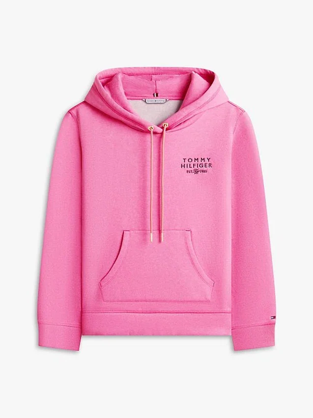 Camisola com capuz e logótipo monótipo em mesclado Camisola com capuz e logótipo monótipo em mesclado