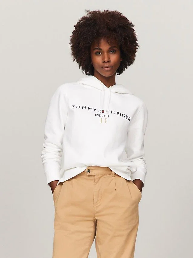 Camisola com capuz e logótipo Tommy bordado Camisola com capuz e logótipo Tommy bordado