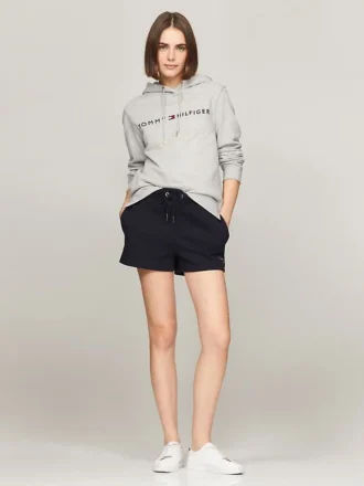 Camisola com capuz e logótipo Tommy bordado