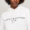 Camisola com capuz e logótipo Tommy bordado Camisola com capuz e logótipo Tommy bordado