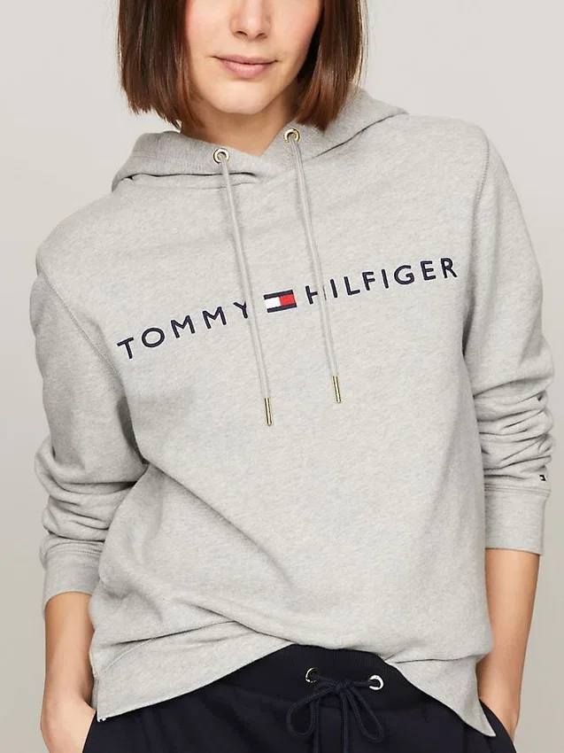 Camisola com capuz e logótipo Tommy bordado Camisola com capuz e logótipo Tommy bordado