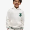 Camisola com capuz e monograma bordado para criança Camisola com capuz e monograma bordado para criança