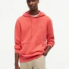 Camisola com capuz em felpo lavado Camisola com capuz em felpo lavado
