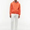 Camisola com capuz em felpo lavado Camisola com capuz em felpo lavado