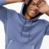 Camisola com capuz em felpo lavado Camisola com capuz em felpo lavado