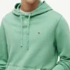 Camisola com capuz em felpo lavado Camisola com capuz em felpo lavado