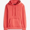 Camisola com capuz em felpo lavado Camisola com capuz em felpo lavado