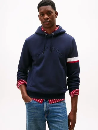 Camisola com capuz em malha flexível