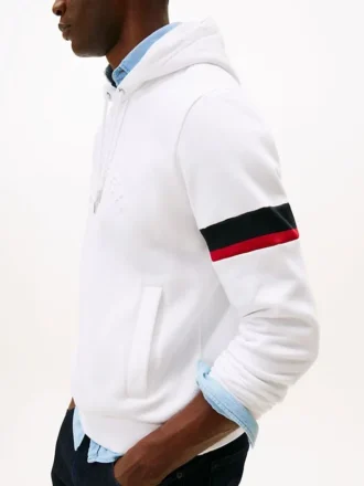 Camisola com capuz em malha flexível