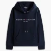 Camisola com capuz em malha polar com logótipo Tommy Camisola com capuz em malha polar com logótipo Tommy