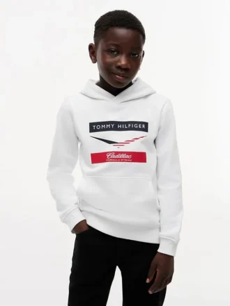 Camisola com capuz Tommy x Cadillac F1® Team Chevron para crianças