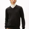 Camisola com decote em V e logótipo Camisola com decote em V e logótipo