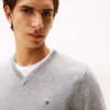 Camisola com decote em V e logótipo Camisola com decote em V e logótipo