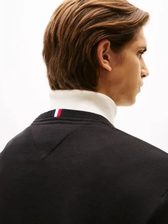 Camisola com decote em V e logótipo