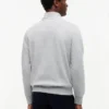 Camisola com fecho de correr de um quarto com logótipo Tommy Camisola com fecho de correr de um quarto com logótipo Tommy