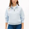 Camisola com fecho de correr de um quarto e interior escovado Camisola com fecho de correr de um quarto e interior escovado