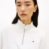 Camisola com fecho de correr de um quarto e interior escovado Camisola com fecho de correr de um quarto e interior escovado