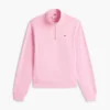 Camisola com fecho de correr de um quarto e interior escovado Camisola com fecho de correr de um quarto e interior escovado