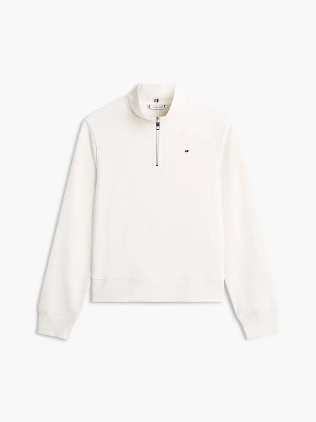 Camisola com fecho de correr de um quarto e interior escovado Camisola com fecho de correr de um quarto e interior escovado