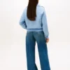 Camisola com fecho de correr de um quarto em malha interlock Camisola com fecho de correr de um quarto em malha interlock