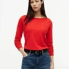 Camisola com gola em barco Camisola com gola em barco