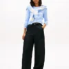 Camisola com gola em barco Camisola com gola em barco