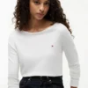 Camisola com gola em barco Camisola com gola em barco