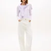 Camisola com gola em barco Camisola com gola em barco
