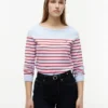 Camisola com gola em barco às riscas Camisola com gola em barco às riscas
