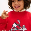 Camisola com gráfico de bandeira ondulada para criança Camisola com gráfico de bandeira ondulada para criança