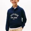 Camisola com gráfico Hilfiger curvo para criança Camisola com gráfico Hilfiger curvo para criança