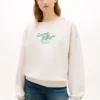 Camisola com logótipo em script e gola barco Camisola com logótipo em script e gola barco