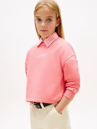 Camisola com logótipo Tommy brilhante para criança