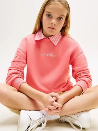 Camisola com logótipo Tommy brilhante para criança