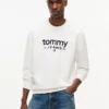 Camisola com logótipo Tommy Jeans em camurça Camisola com logótipo Tommy Jeans em camurça