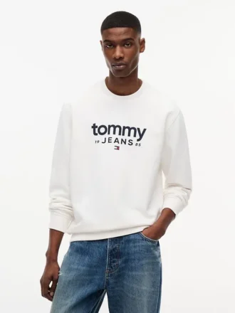Camisola com logótipo Tommy Jeans em camurça