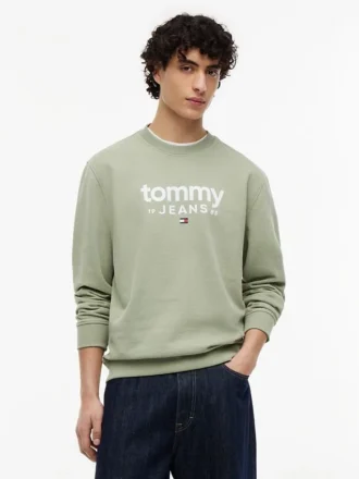 Camisola com logótipo Tommy Jeans em camurça