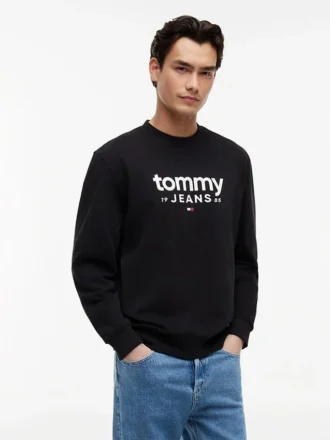 Camisola com logótipo Tommy Jeans em camurça