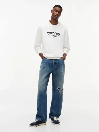 Camisola com logótipo Tommy Jeans em camurça