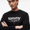 Camisola com logótipo Tommy Jeans em camurça Camisola com logótipo Tommy Jeans em camurça