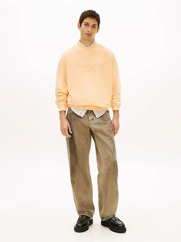Camisola com logótipo Tommy Jeans tingida na peça Camisola com logótipo Tommy Jeans tingida na peça